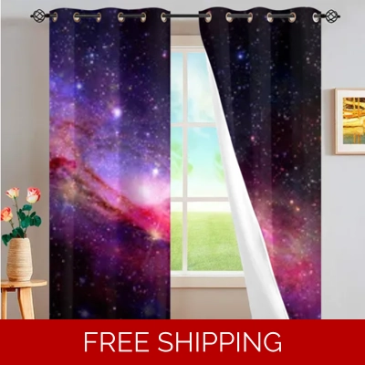 Custom Window Curtains 2 PCS Le Studio Planet Caravan